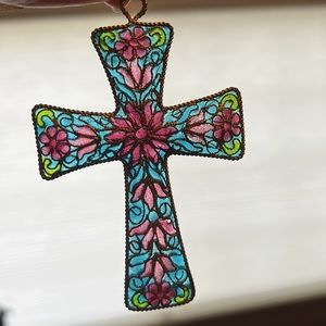 Gold Tracery Cross Ornament